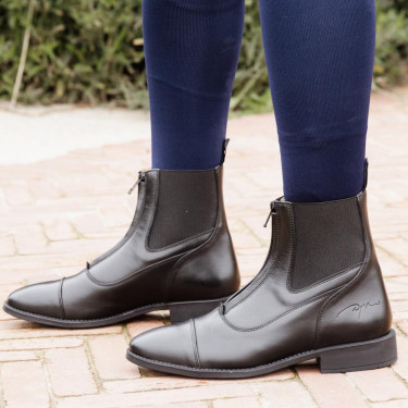 Boots d'équitation en cuir Dy'on avec fermeture éclair Boots d'équitation en cuir Dy'on avec fermeture éclair