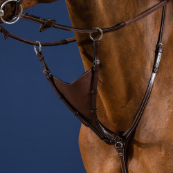 Fourchette de Martingale Souple en Cuir pour Jumping - Dy'on Fourchette de Martingale Souple en Cuir pour Jumping - Dy'on