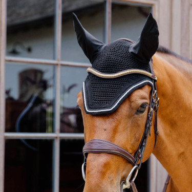 Bonnet anti-mouches Kentucky Wellington Diamond Rope Noir