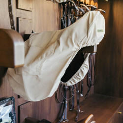 Housse de Selle avec plaque en or Kentucky Beige Housse de Selle avec plaque en or Kentucky Beige