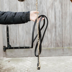 Longe d'équitation en cuir artificiel Kentucky