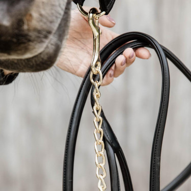 Longe d'équitation en cuir artificiel Kentucky