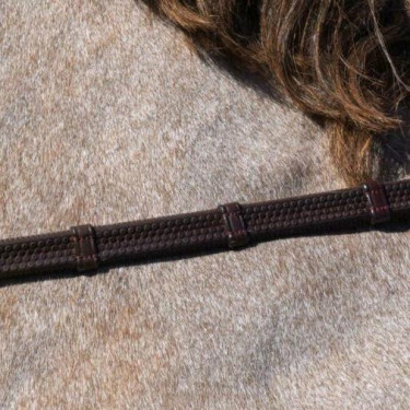 Rênes d'équitation en cuir avec 7 arrêtoirs Dy'on
