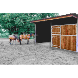 Extension abri de prairie simple pente La Gée