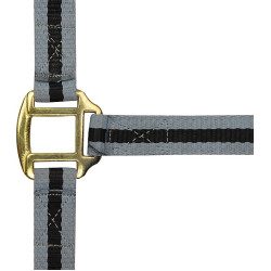 Licol nylon doublé cuir Norton Gris / noir