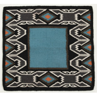 Tapis navajo Westride by Franck Perret Nebraska Bleu / noir