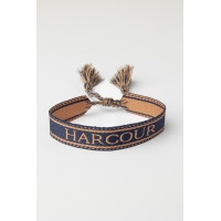 Bracelet Baya Harcour Abricot / lin Blanc Bracelet Baya Harcour Abricot / lin Blanc