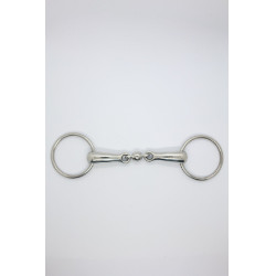 Mors simple double brisure lien boule 20 mm Harcour Inox Gris