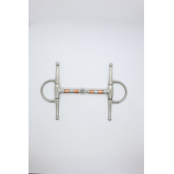 Mors aiguille équitation rouleaux laiton 13 mm Harcour