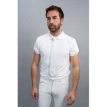 Cravate d'équitation blanche Harcour Corbi