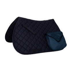 Tapis de selle trekking Pro-Light en coton avec poches Marine Bleu marine
