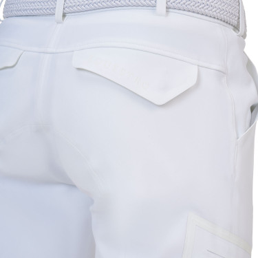 Pantalon homme slim fit Equestro Ridertechnology coutures thermosoudées Blanc Pantalon homme slim fit Equestro Ridertechnology coutures thermosoudées Blanc