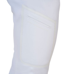Pantalon homme slim fit Equestro Ridertechnology coutures thermosoudées Blanc Pantalon homme slim fit Equestro Ridertechnology coutures thermosoudées Blanc