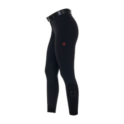 Pantalon slim fit femme Equestro Ridertechnology coutures thermosoudées Noir Pantalon slim fit femme Equestro Ridertechnology coutures thermosoudées Noir