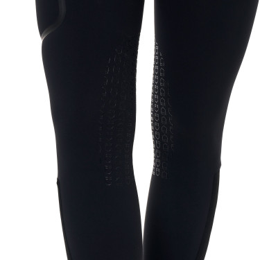 Pantalon slim fit femme Equestro Ridertechnology coutures thermosoudées Noir Pantalon slim fit femme Equestro Ridertechnology coutures thermosoudées Noir