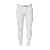 Pantalon homme slim fit Equestro Ridertechnology full grip Blanc Pantalon homme slim fit Equestro Ridertechnology full grip Blanc