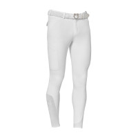 Pantalon homme slim fit Equestro Ridertechnology full grip Blanc Pantalon homme slim fit Equestro Ridertechnology full grip Blanc