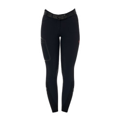 Pantalon slim femme Equestro Ridertechnology full grip Noir Pantalon slim femme Equestro Ridertechnology full grip Noir