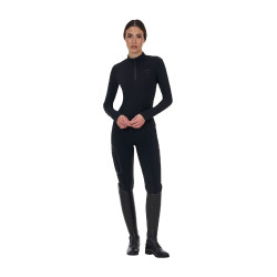Pantalon slim femme Equestro Ridertechnology full grip Noir Pantalon slim femme Equestro Ridertechnology full grip Noir