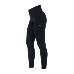 Leggings femme Equestro Ridertechnology taille haute full grip Noir Leggings femme Equestro Ridertechnology taille haute full grip Noir
