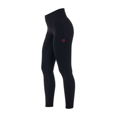 Leggings femme Equestro Ridertechnology taille haute full grip Noir Leggings femme Equestro Ridertechnology taille haute full grip Noir