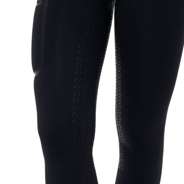Leggings femme Equestro Ridertechnology taille haute full grip Noir Leggings femme Equestro Ridertechnology taille haute full grip Noir