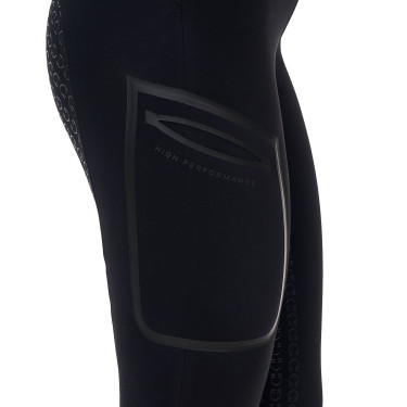 Leggings femme Equestro Ridertechnology taille haute full grip Noir Leggings femme Equestro Ridertechnology taille haute full grip Noir