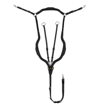 Collier de chasse Equestro anatomique en cuir avec martingale amovible Collier de chasse Equestro anatomique en cuir avec martingale amovible