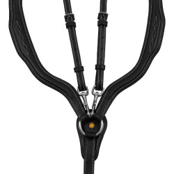 Collier de chasse Equestro anatomique en cuir avec martingale amovible Collier de chasse Equestro anatomique en cuir avec martingale amovible