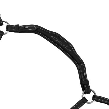 Collier de chasse Equestro anatomique en cuir avec martingale amovible Collier de chasse Equestro anatomique en cuir avec martingale amovible