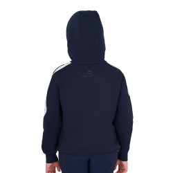Sweat à capuche Equestro en coton pour fille avec fermeture éclair frontale Marine blazer Bleu marine Sweat à capuche Equestro en coton pour fille avec fermeture éclair frontale Marine blazer Bleu marine