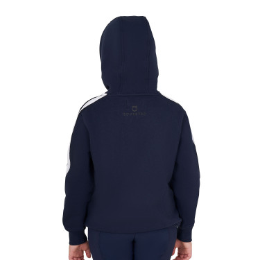 Sweat à capuche Equestro en coton pour fille avec fermeture éclair frontale Marine blazer Bleu marine Sweat à capuche Equestro en coton pour fille avec fermeture éclair frontale Marine blazer Bleu marine