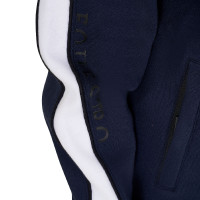 Sweat à capuche Equestro en coton pour fille avec fermeture éclair frontale Marine blazer Bleu marine