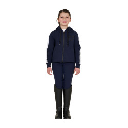 Sweat à capuche Equestro en coton pour fille avec fermeture éclair frontale Marine blazer Bleu marine Sweat à capuche Equestro en coton pour fille avec fermeture éclair frontale Marine blazer Bleu marine