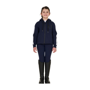 Sweat à capuche Equestro en coton pour fille avec fermeture éclair frontale Marine blazer Bleu marine Sweat à capuche Equestro en coton pour fille avec fermeture éclair frontale Marine blazer Bleu marine