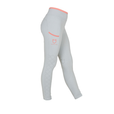 Legging Equestro fille avec découpes perforées Blanc Legging Equestro fille avec découpes perforées Blanc