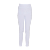 Legging Equestro fille avec découpes perforées Blanc