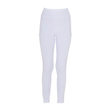 Legging Equestro fille avec découpes perforées Blanc Legging Equestro fille avec découpes perforées Blanc