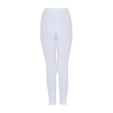 Legging Equestro fille avec découpes perforées Blanc Legging Equestro fille avec découpes perforées Blanc