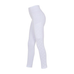 Legging Equestro fille avec découpes perforées Blanc