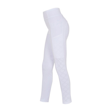 Legging Equestro fille avec découpes perforées Blanc