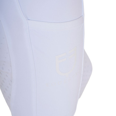 Legging Equestro fille avec découpes perforées Blanc