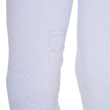 Legging Equestro fille avec découpes perforées Blanc