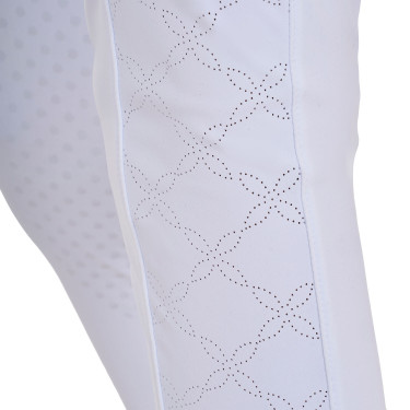 Legging Equestro fille avec découpes perforées Blanc