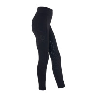 Legging Equestro fille avec découpes perforées Noir