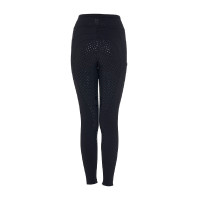 Legging Equestro fille avec découpes perforées Noir
