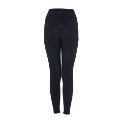 Legging Equestro fille avec découpes perforées Noir Legging Equestro fille avec découpes perforées Noir