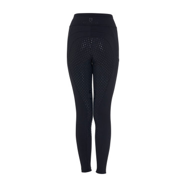 Legging Equestro fille avec découpes perforées Noir Legging Equestro fille avec découpes perforées Noir