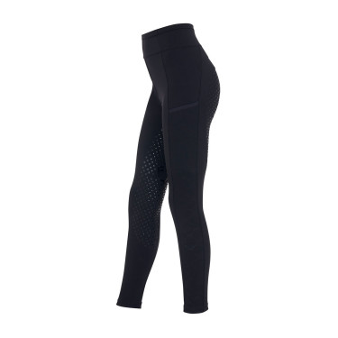 Legging Equestro fille avec découpes perforées Noir Legging Equestro fille avec découpes perforées Noir