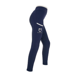 Legging Equestro fille avec découpes perforées Marine blazer / blanc Bleu marine